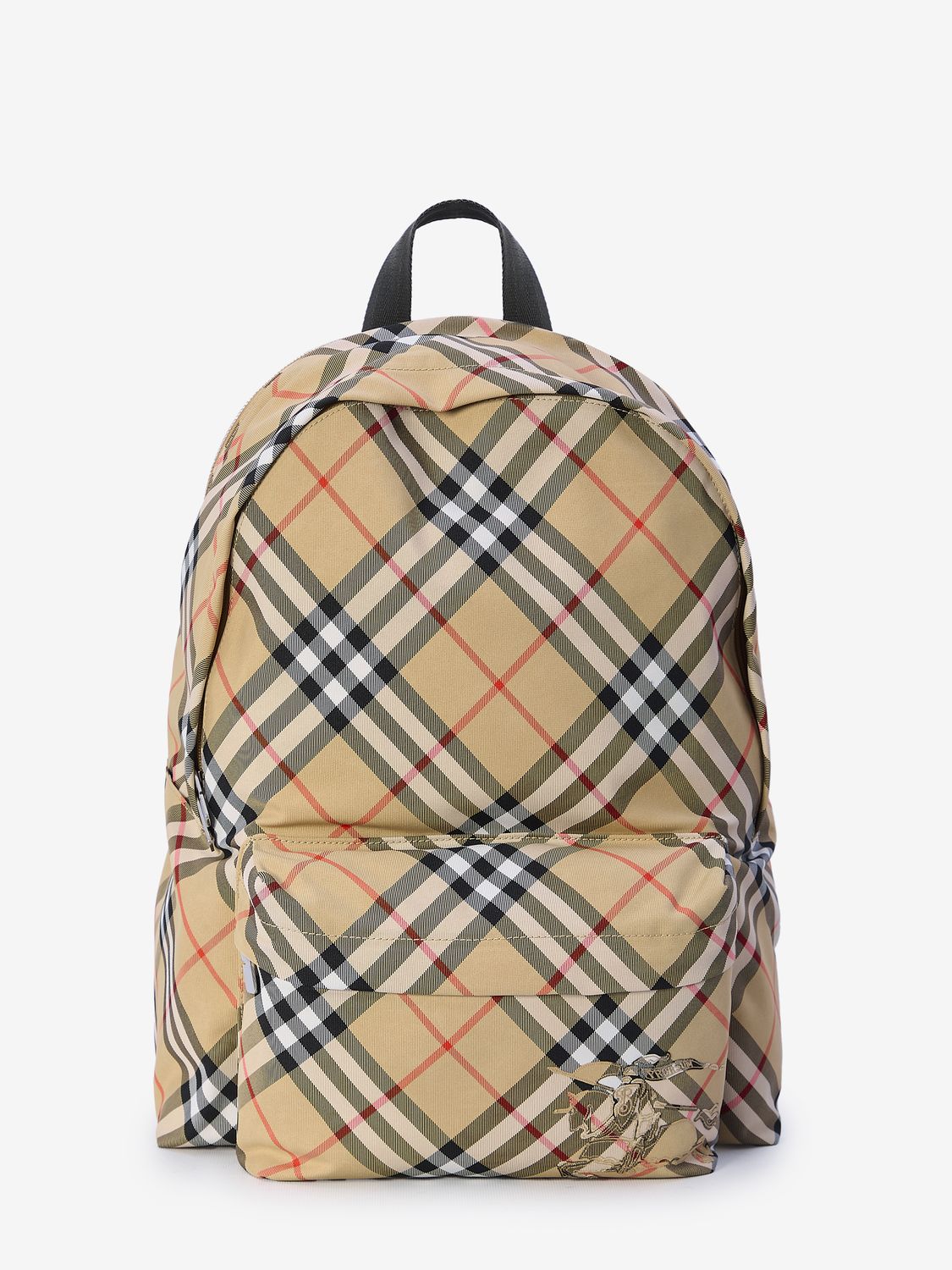 Burberry Men's Check Backpack in Beige | 8091312