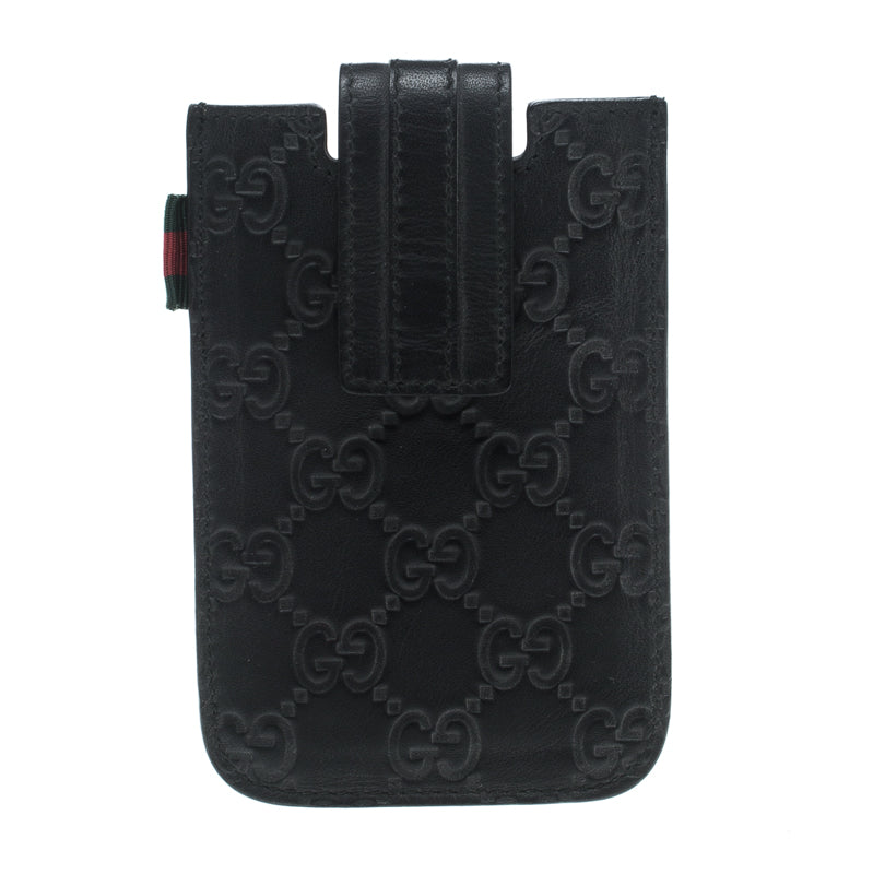 Gucci Black Guccissima Leather iPhone 4/4s Case