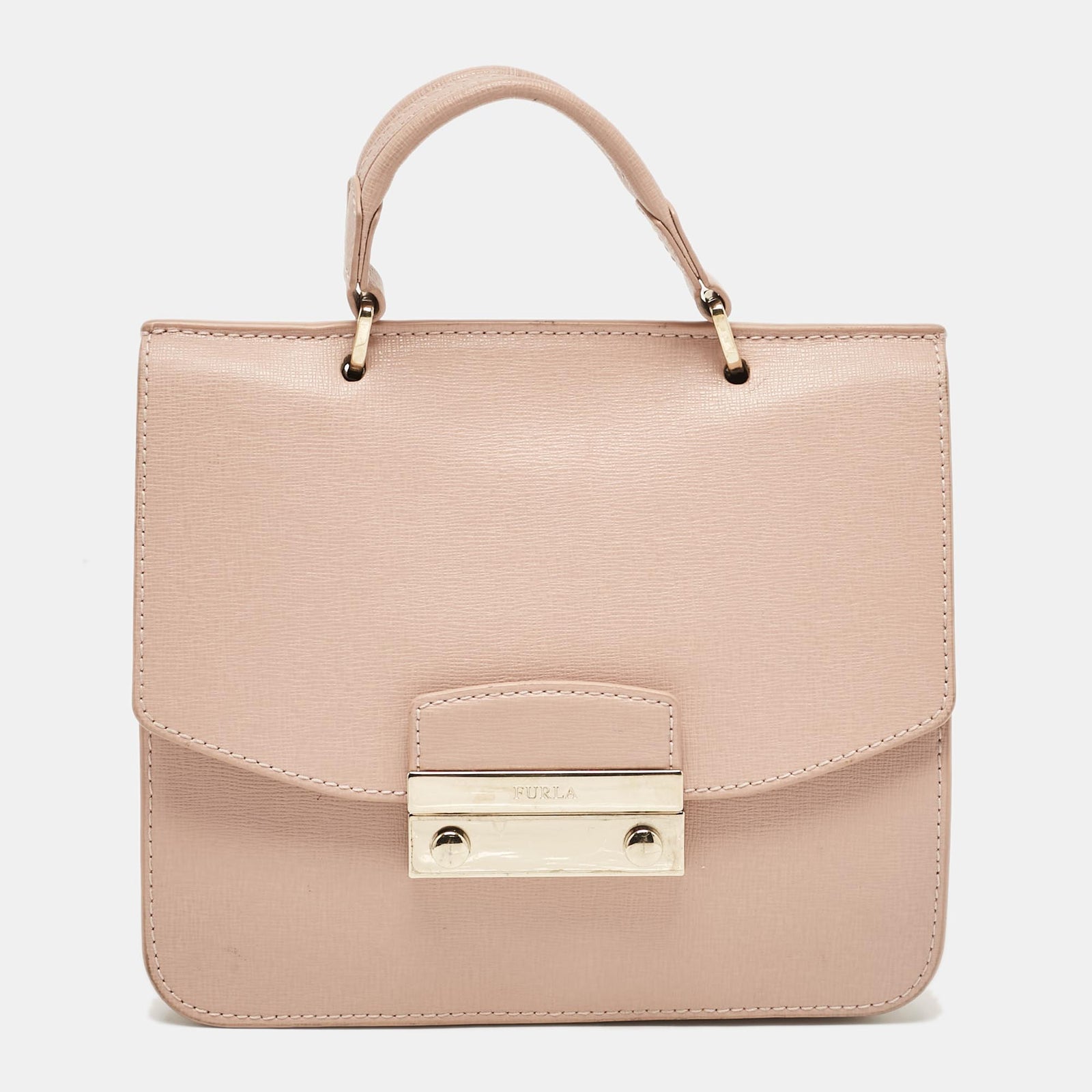 Furla Rosa Metropolis-Tasche mit Henkel aus Leder