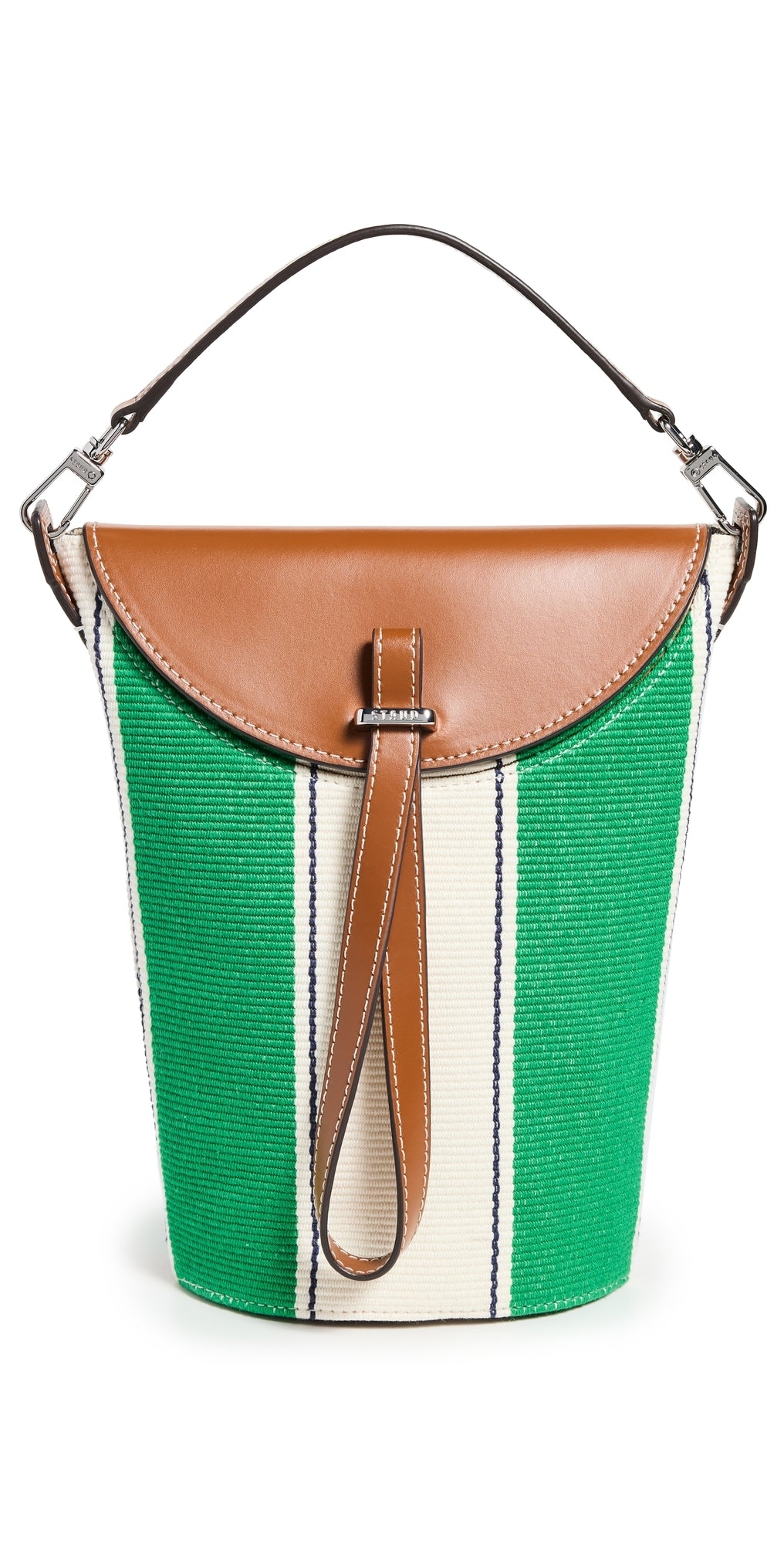 Staud Phoebe Convertible Bucket Bag Bungalow Stripe One Size