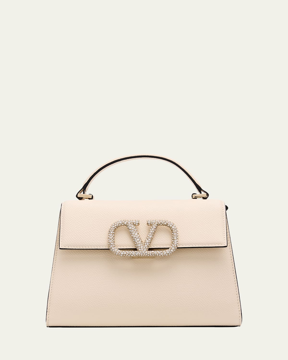 Valentino Vsling Small Leather Top-Handle Bag with Jewel VLogo