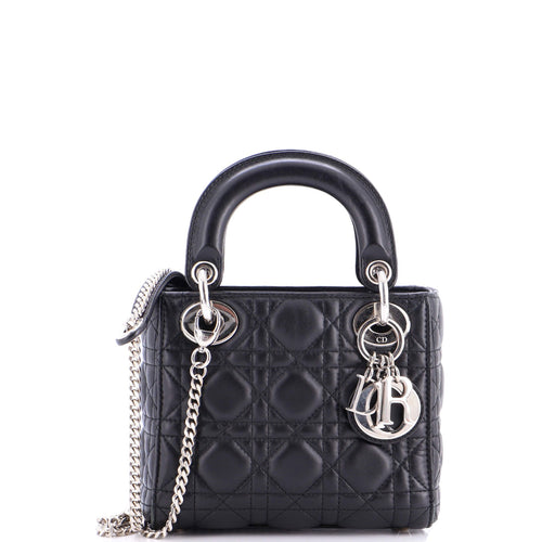 Lady Dior Chain Bag Cannage Quilt Lambskin Mini