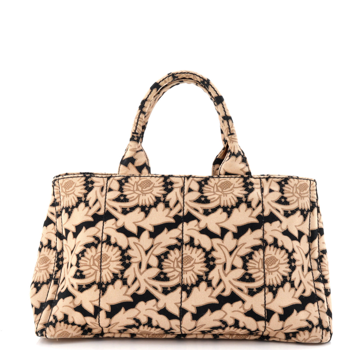 Prada PRADA Canapa Tote Printed Canvas Large