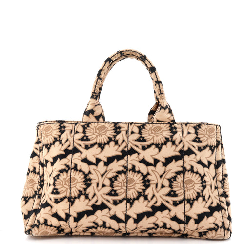 PRADA Canapa Tote Printed Canvas Large