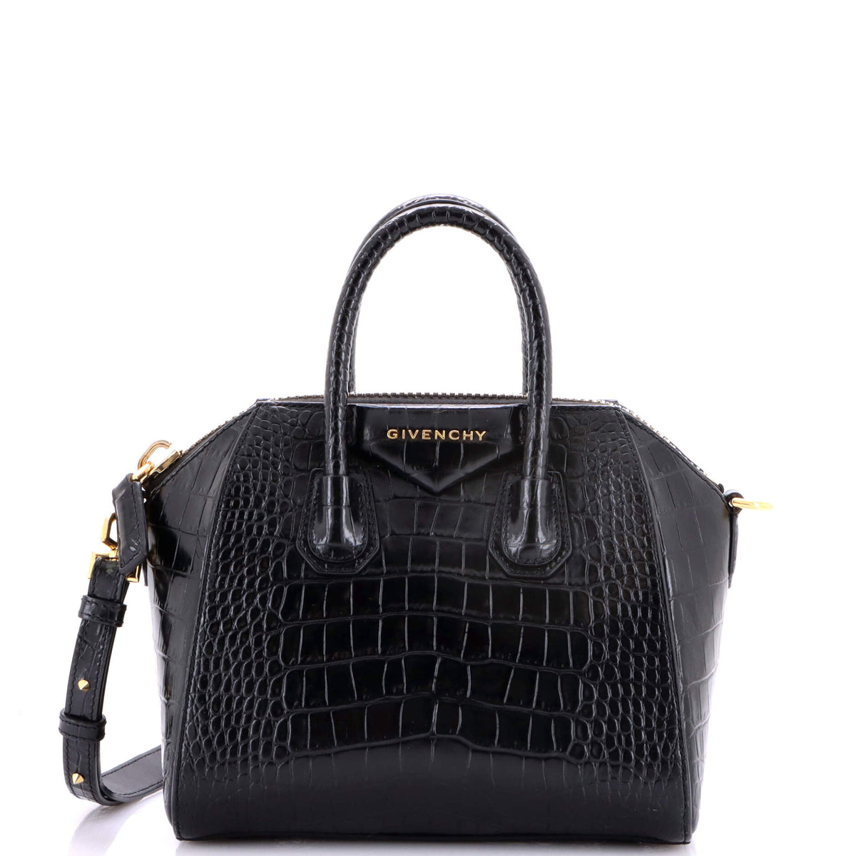Givenchy GIVENCHY Antigona Bag Crocodile Embossed Leather Mini