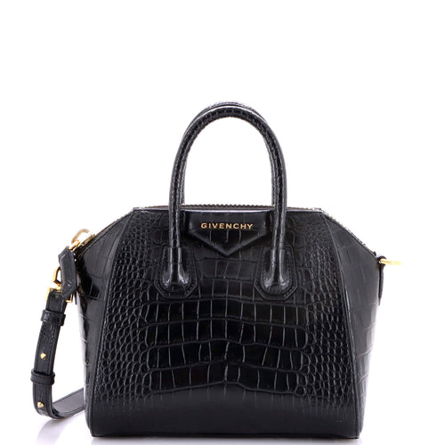 GIVENCHY Antigona Bag Crocodile Embossed Leather Mini