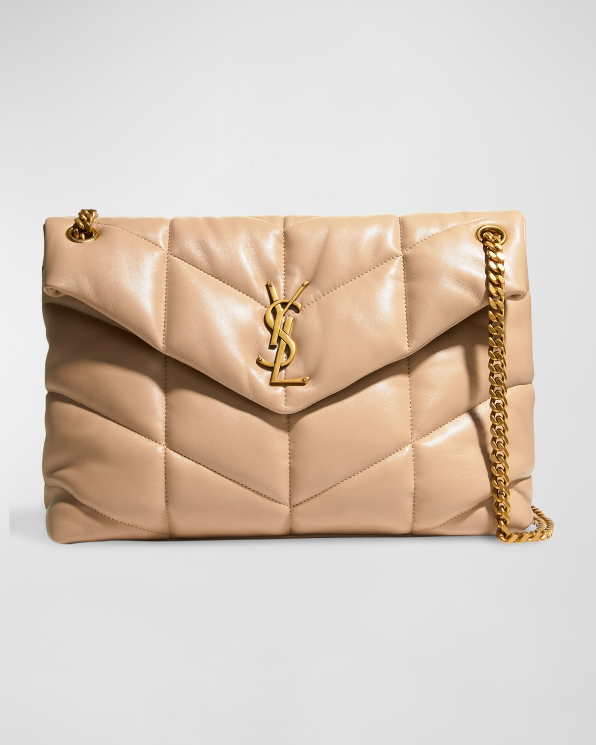 Saint Laurent Lou Puffer Medium YSL Shoulder Bag in Quilted Leather