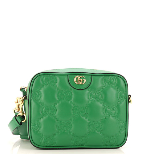 GUCCI Zip Camera Bag GG Matelasse Leather Small