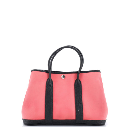 Garden Party Tote Toile and Leather 30