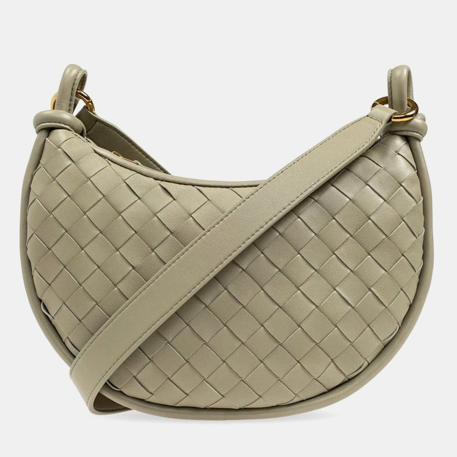 Bottega Veneta Beige Gemelli Intrecciato Shoulder Bag