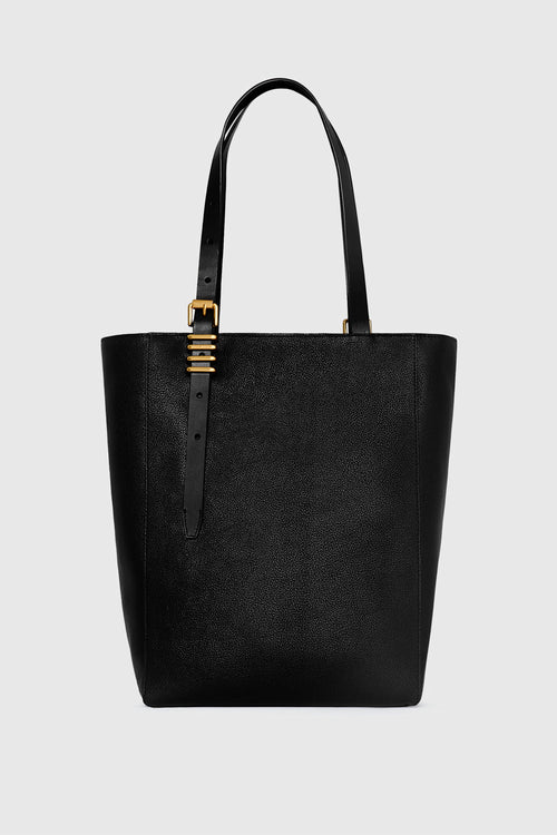 Buckle Up Tote Bag In Black