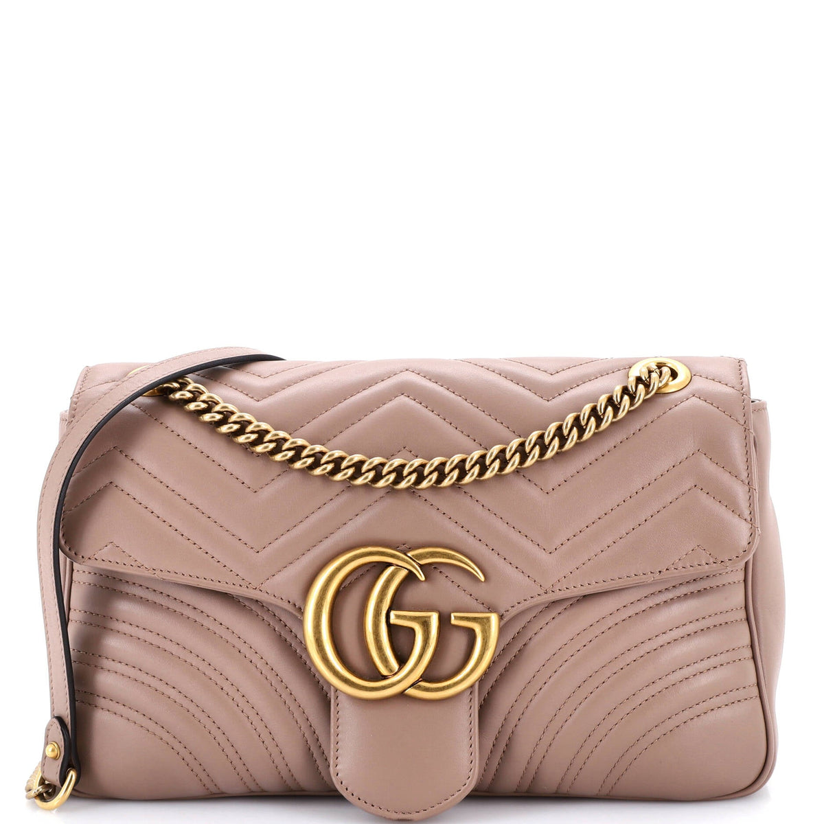 Gucci GUCCI GG Marmont Flap Bag Matelasse Leather Medium