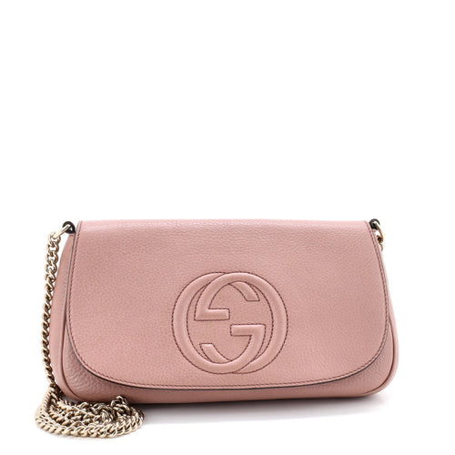 GUCCI Soho Chain Crossbody Bag Leather Medium