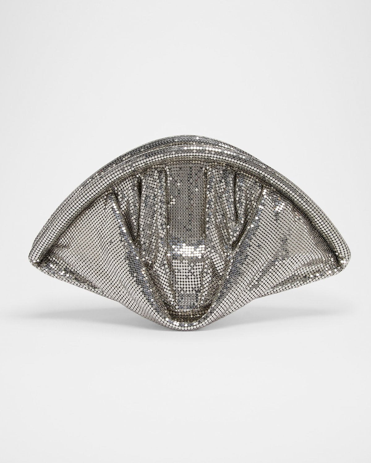 Rabanne Studded Mesh Zip Pochette Clutch Bag