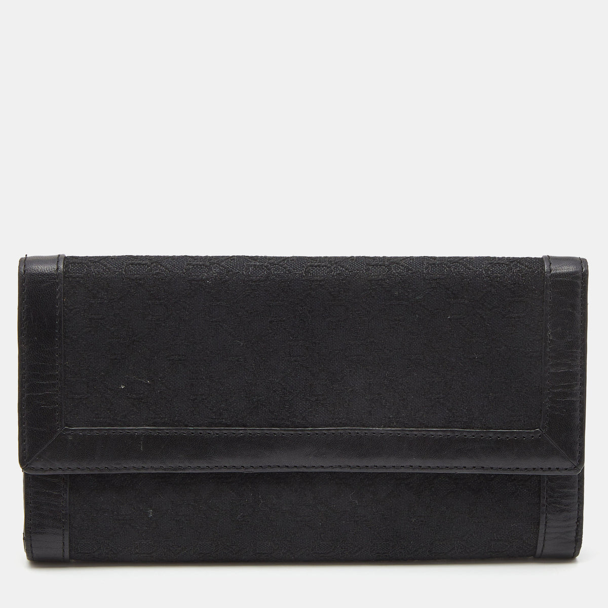 DKNY DKNY Black Signature Canvas and Leather Continental Wallet