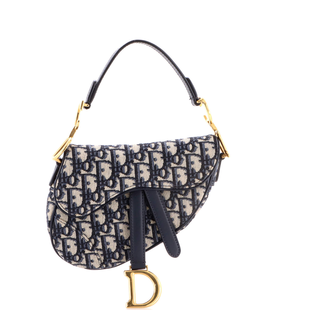Christian Dior Saddle Handbag Oblique Canvas Mini