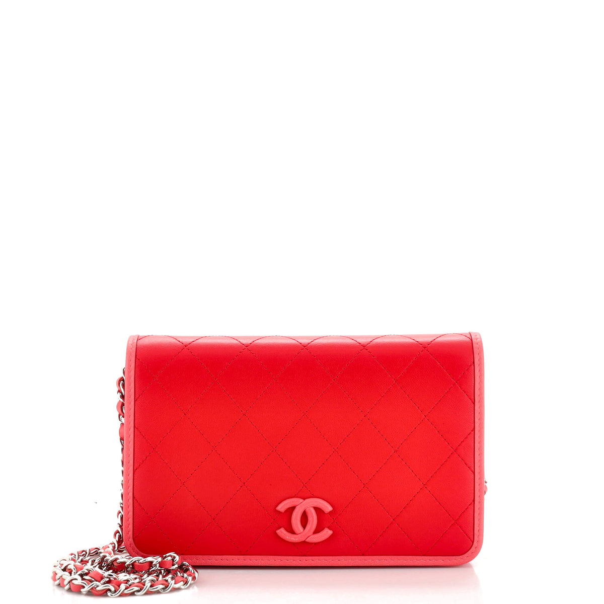 Chanel CHANEL Covered CC Wallet on Chain Quilted Lambskin