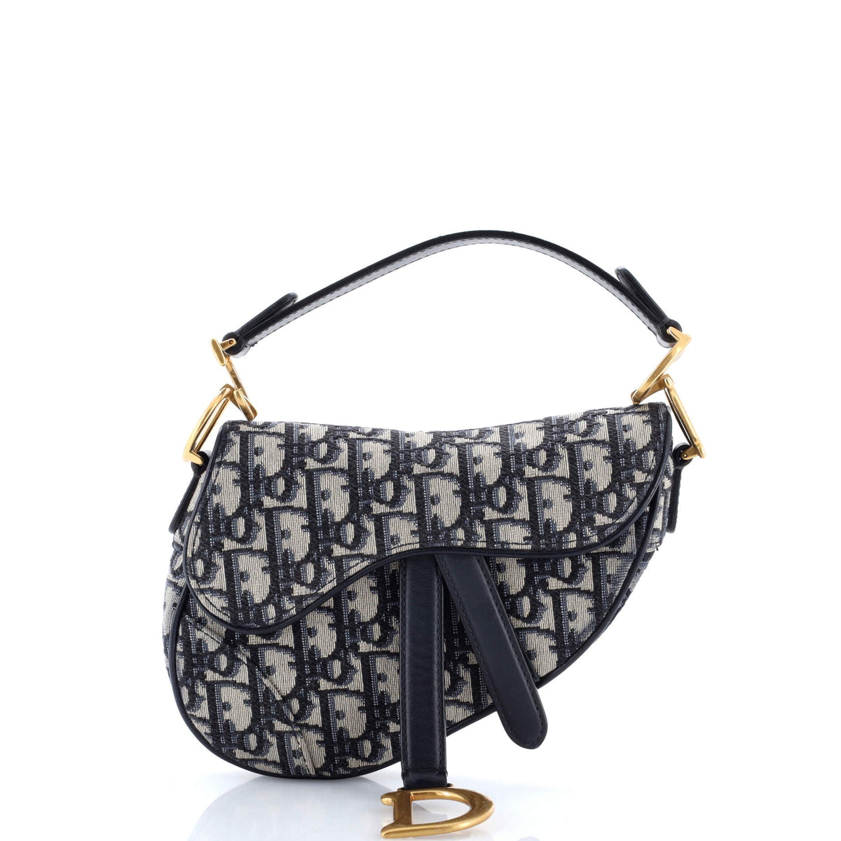 Christian Dior Saddle Handbag Oblique Canvas Mini