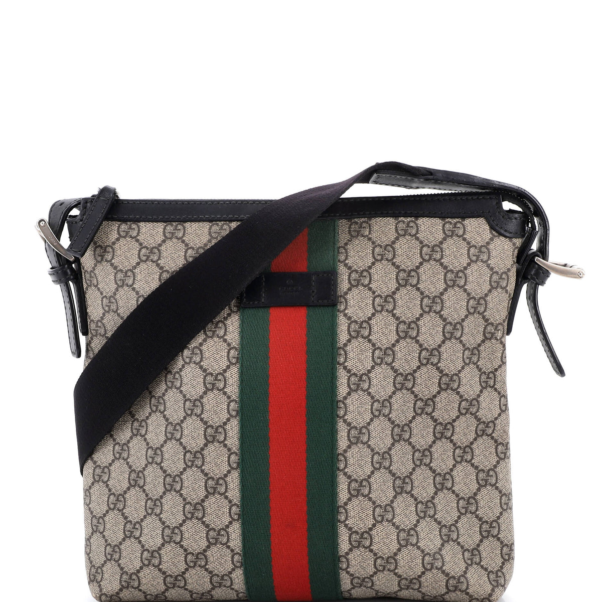 Gucci GUCCI Web Messenger Bag GG Coated Canvas Medium