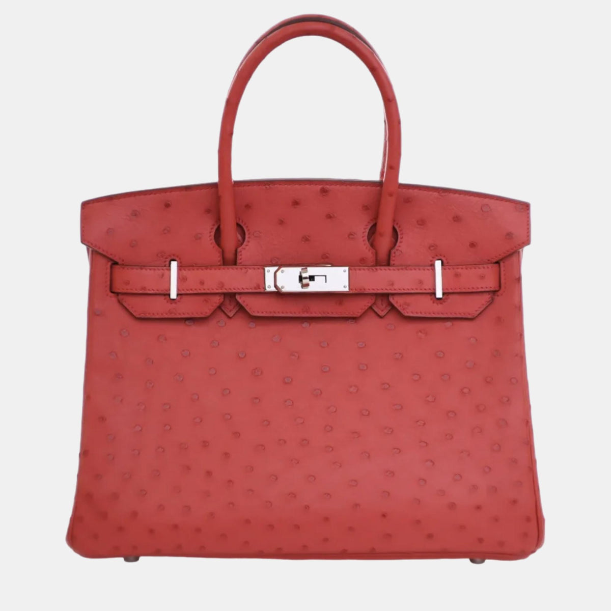 Hermès Bougainvillier Ostrich Leather Birkin 30 Tote Bag