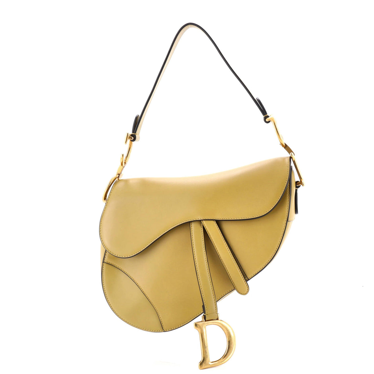 Christian Dior Saddle Handbag Leather Medium