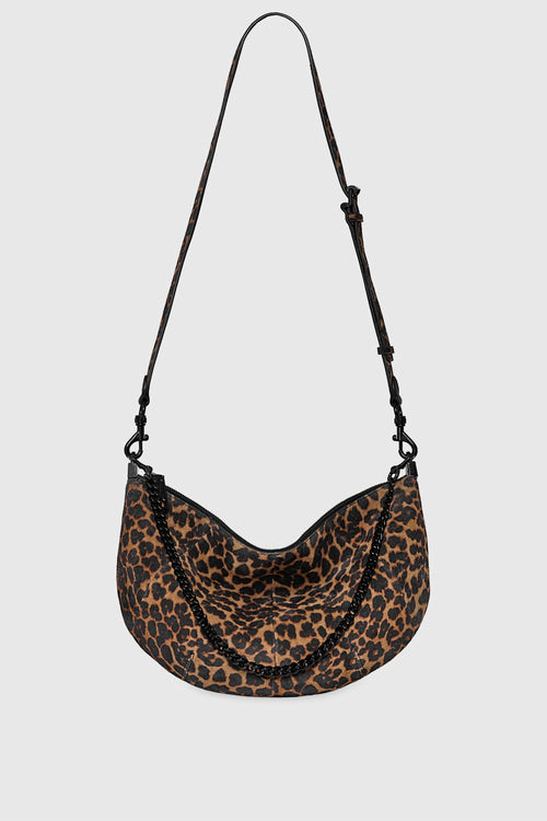 Zip Around Crossbody Bag In Leopard