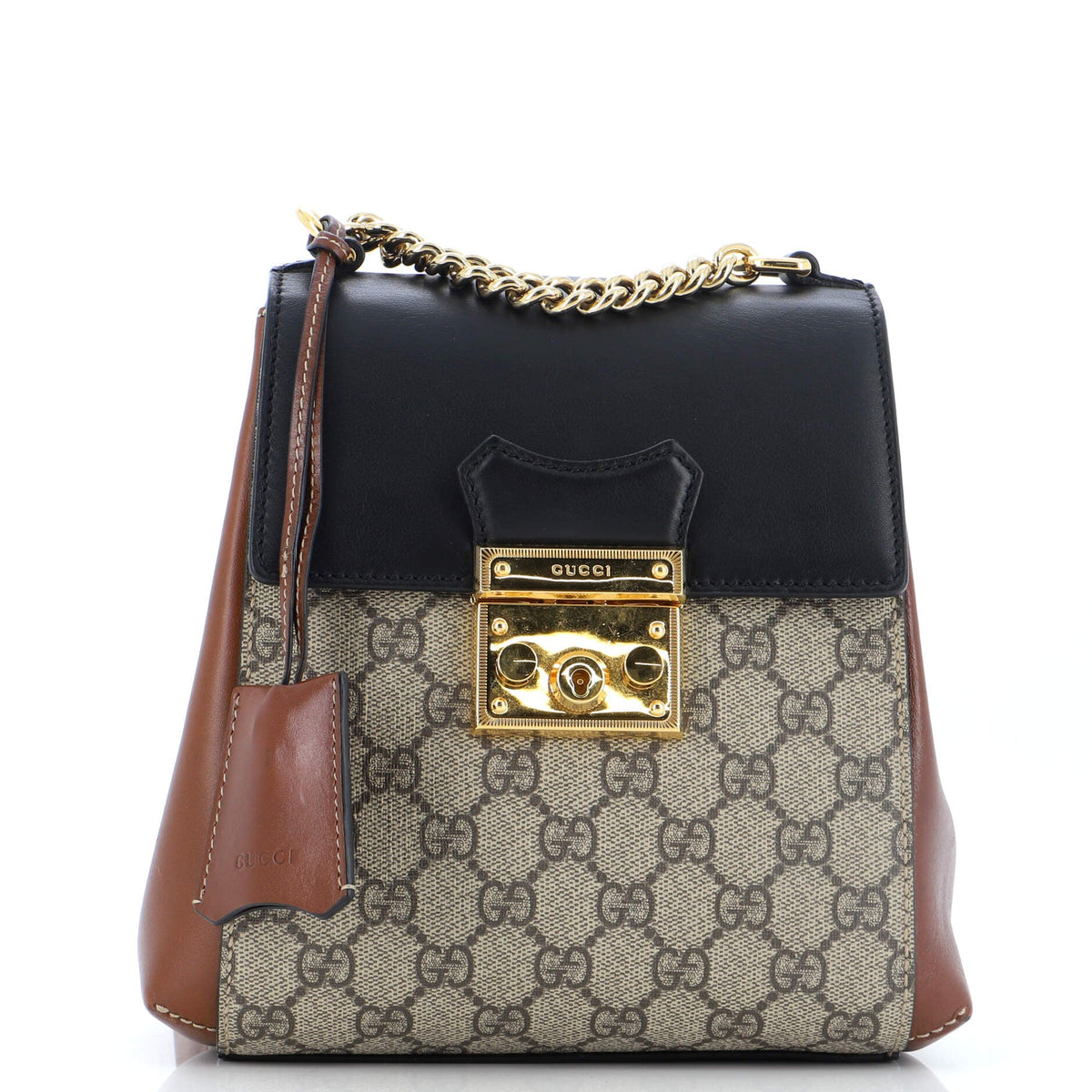 Gucci GUCCI Padlock Backpack GG Coated Canvas and Leather Mini