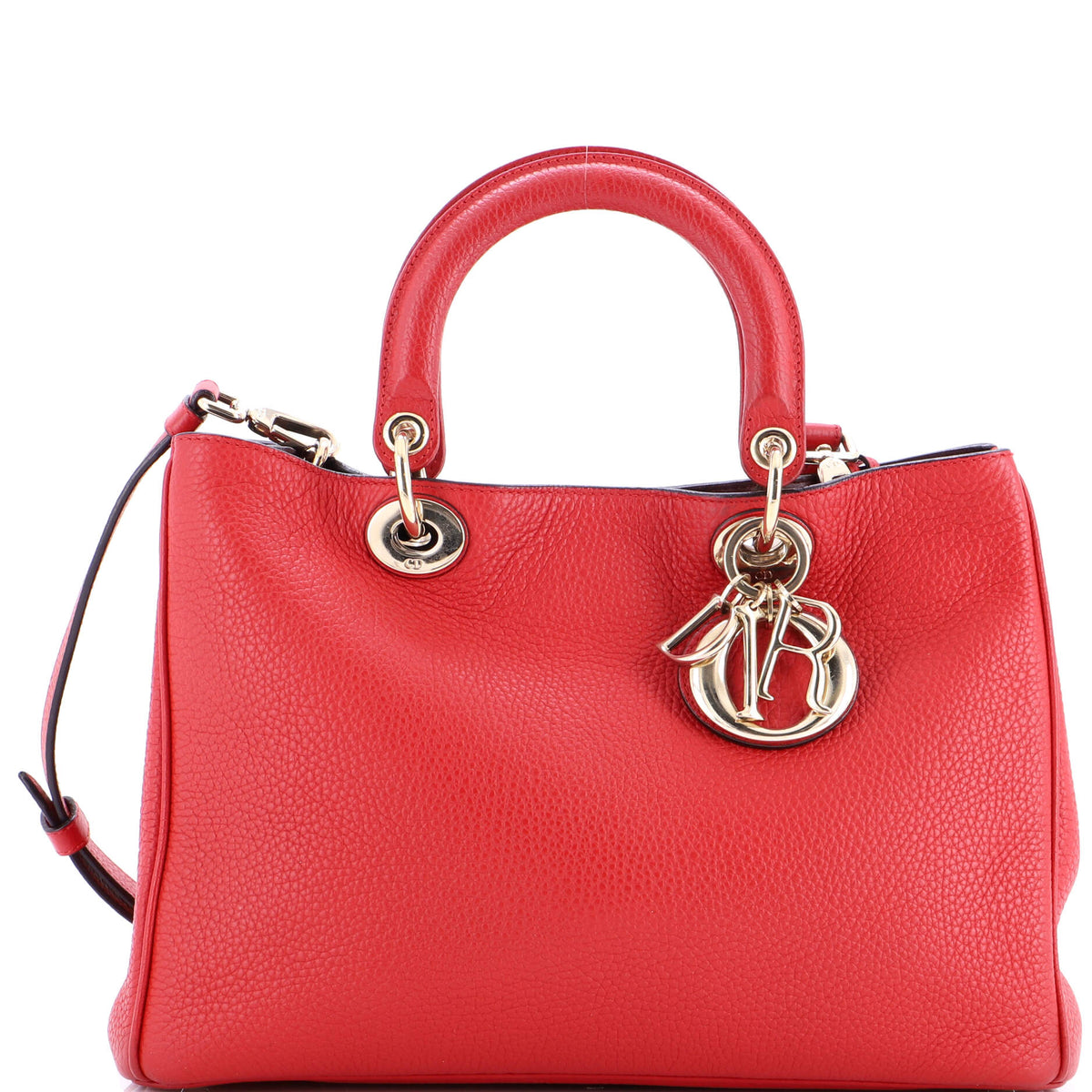 Christian Dior Diorissimo Tote Pebbled Leather Medium