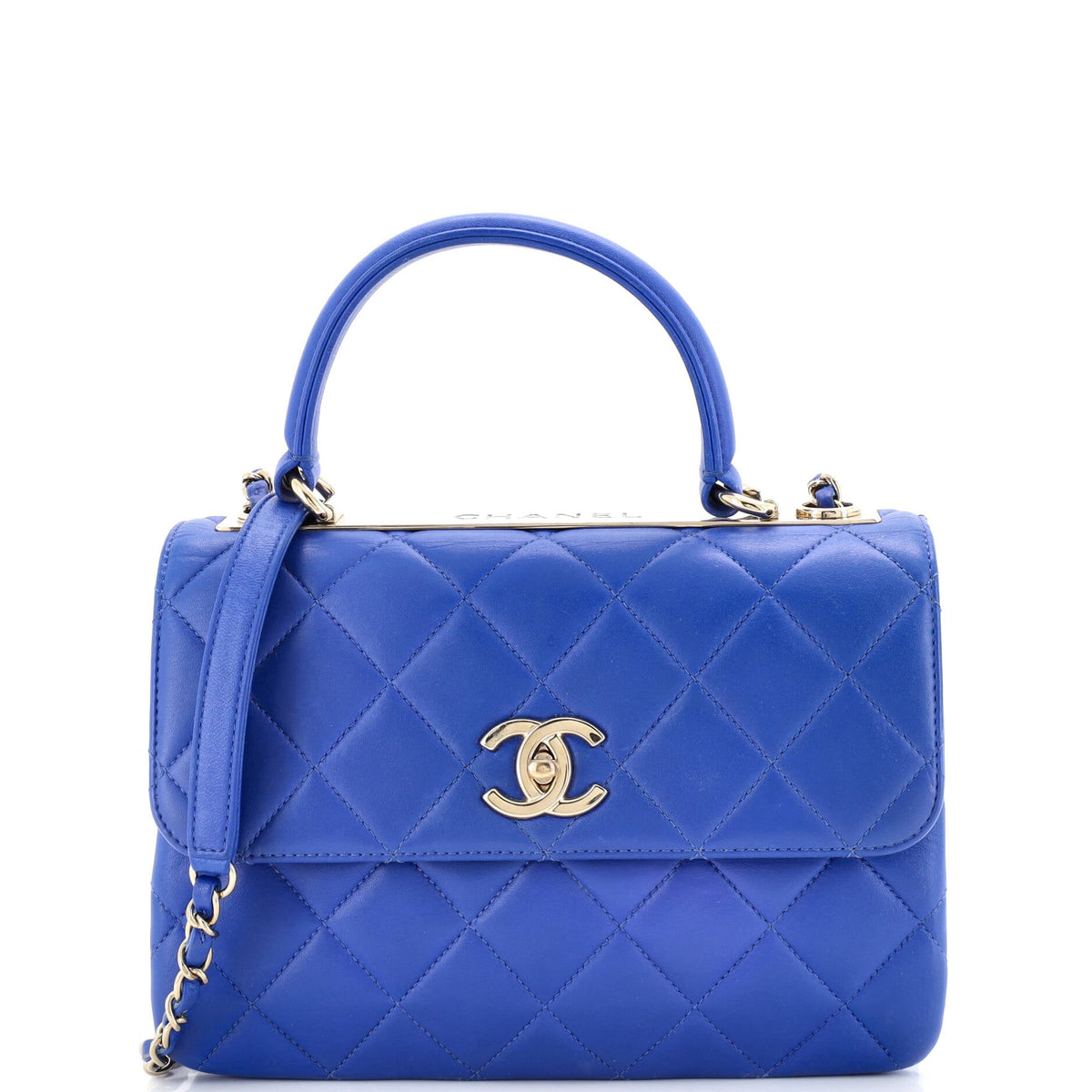 Chanel CHANEL Trendy CC Top Handle Bag Quilted Lambskin Small