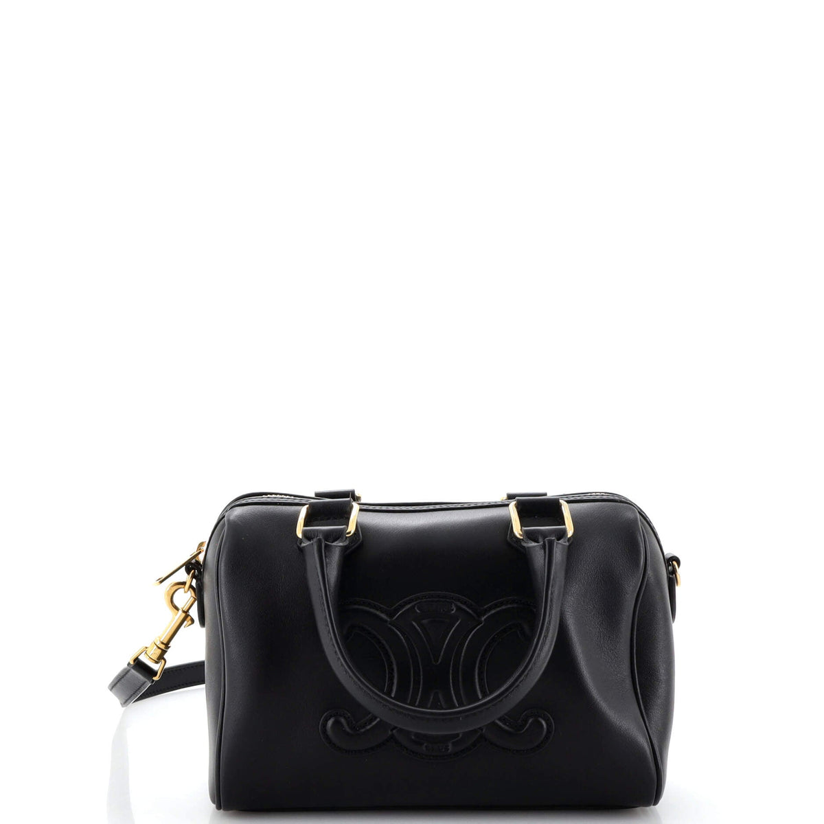 Celine CELINE Cuir Triomphe Boston Bag Leather Small