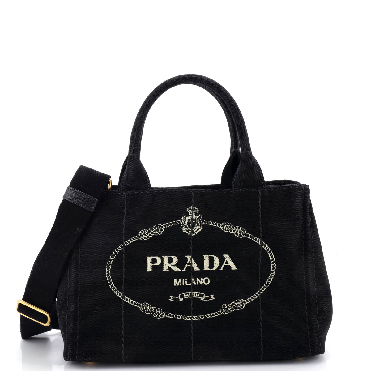 Prada PRADA Canapa Convertible Tote Canvas Mini