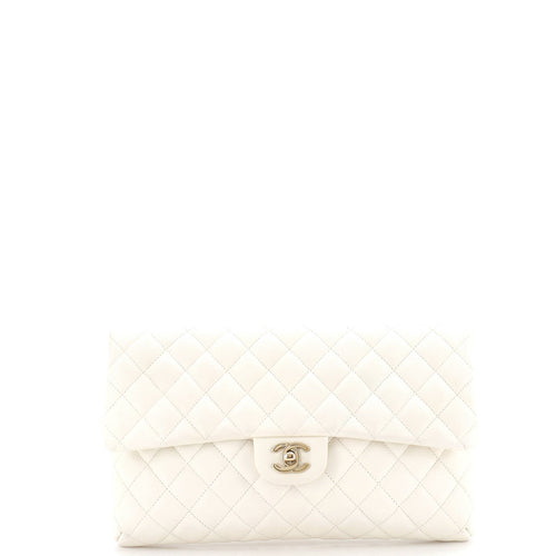 CHANEL Classic Flap Clutch Quilted Caviar