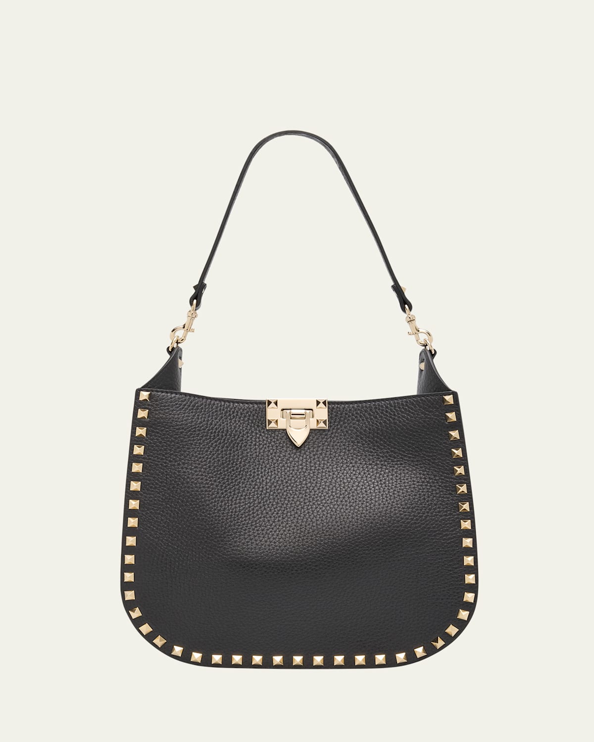Valentino Rockstud Small Calfskin Hobo Bag