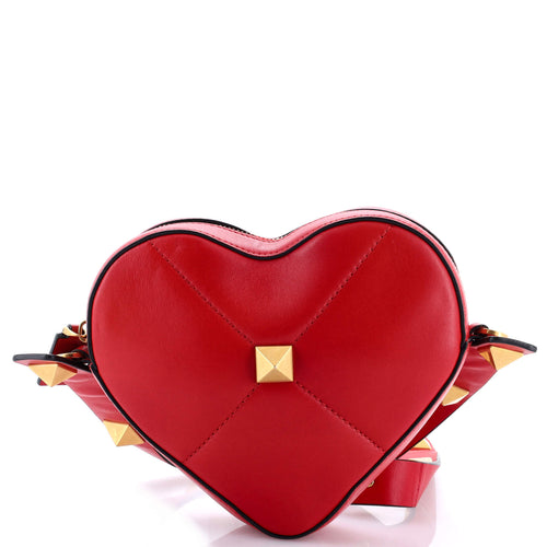 VALENTINO GARAVANI Roman Stud Amore Shoulder Bag Quilted Leather