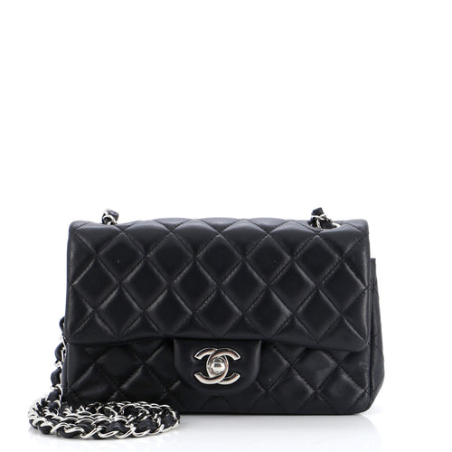 CHANEL Classic Single Flap Bag Quilted Lambskin Mini