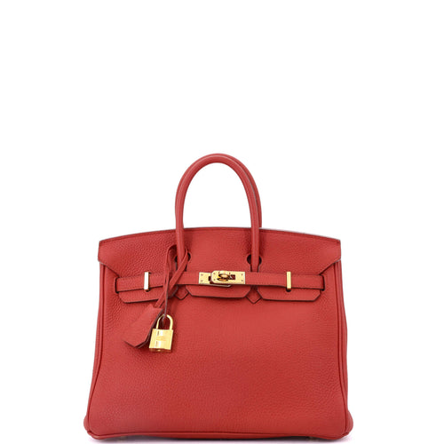 Birkin Handbag Vermillon Togo with Gold Hardware 25