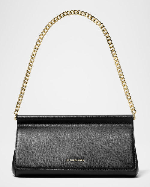 Carmine Medium Leather Clutch Bag