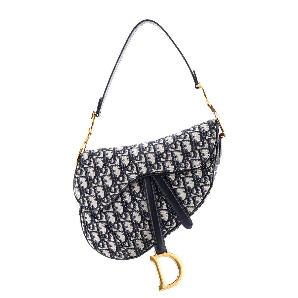 Christian Dior Saddle Handbag Oblique Canvas Medium