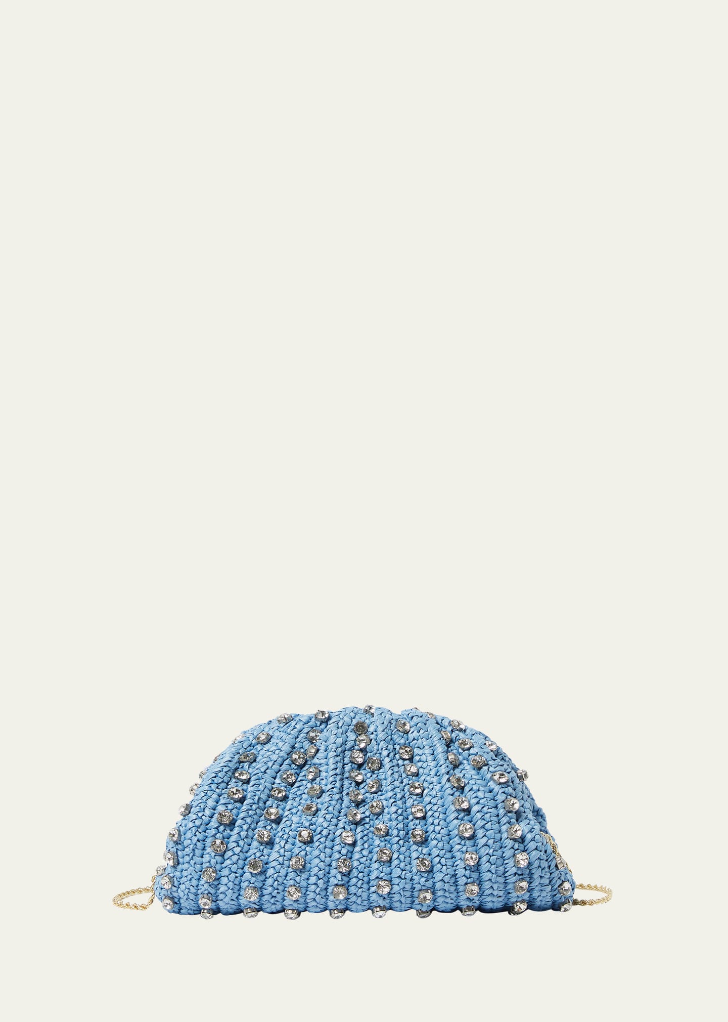 Loeffler Randall Bailey Embellished Raffia Clutch Bag