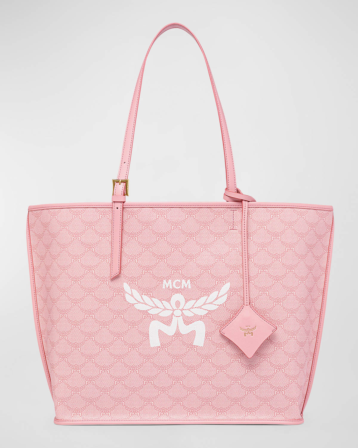 MCM Lauretos Monogram Canvas Shopper Tote Bag