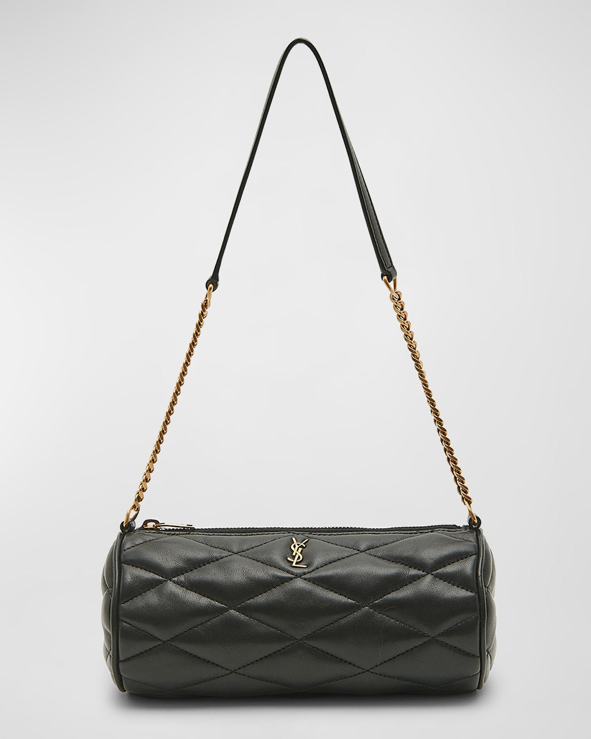 Saint Laurent Sade Mini YSL Tube Shoulder Bag in Quilted Smooth Leather