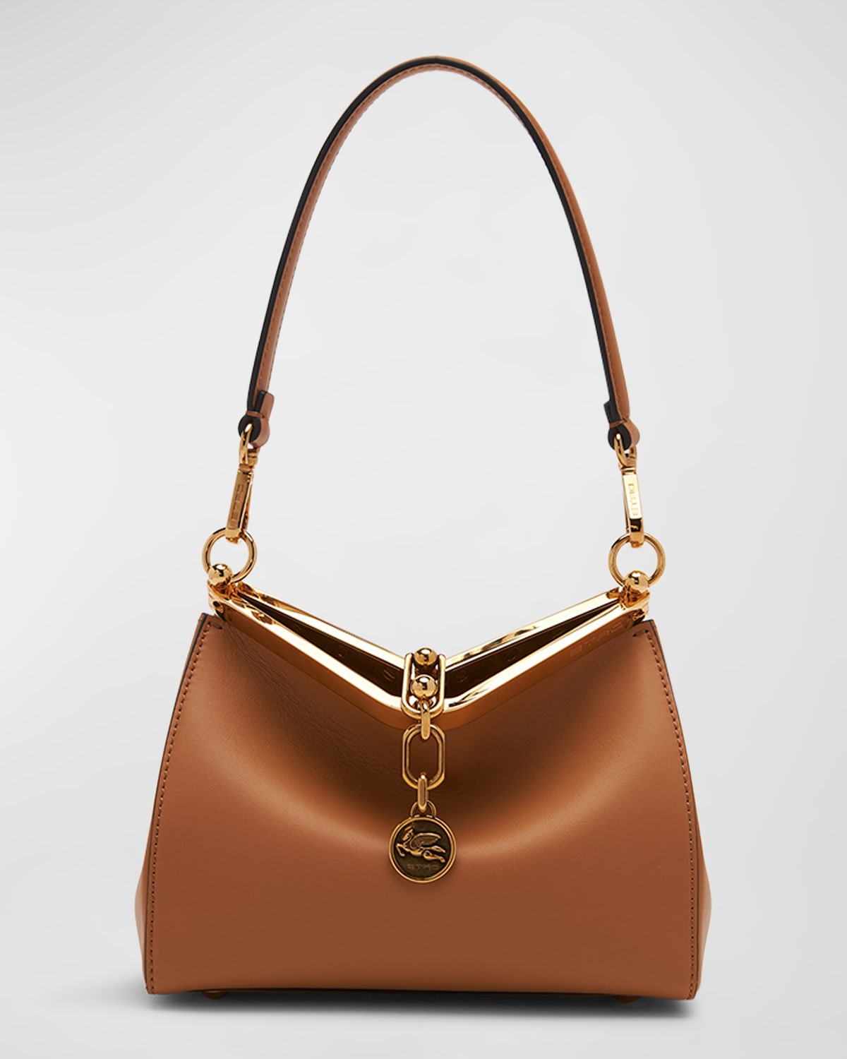 Etro Small Vela Frame Leather Shoulder Bag