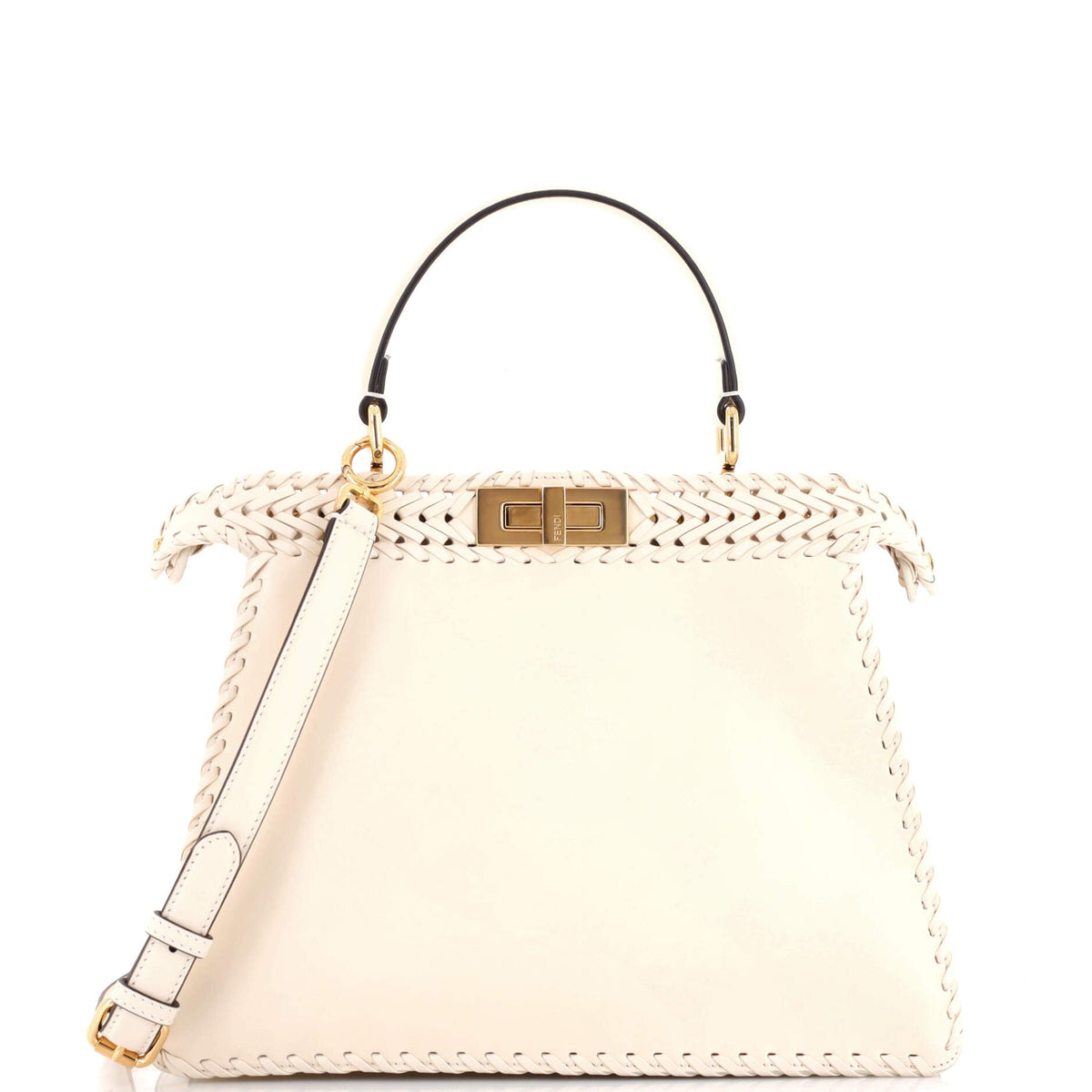 Fendi FENDI Peekaboo ISeeU Bag Whipstitch Leather Medium