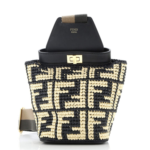 FENDI Guitar Bag Zucca Raffia Mini