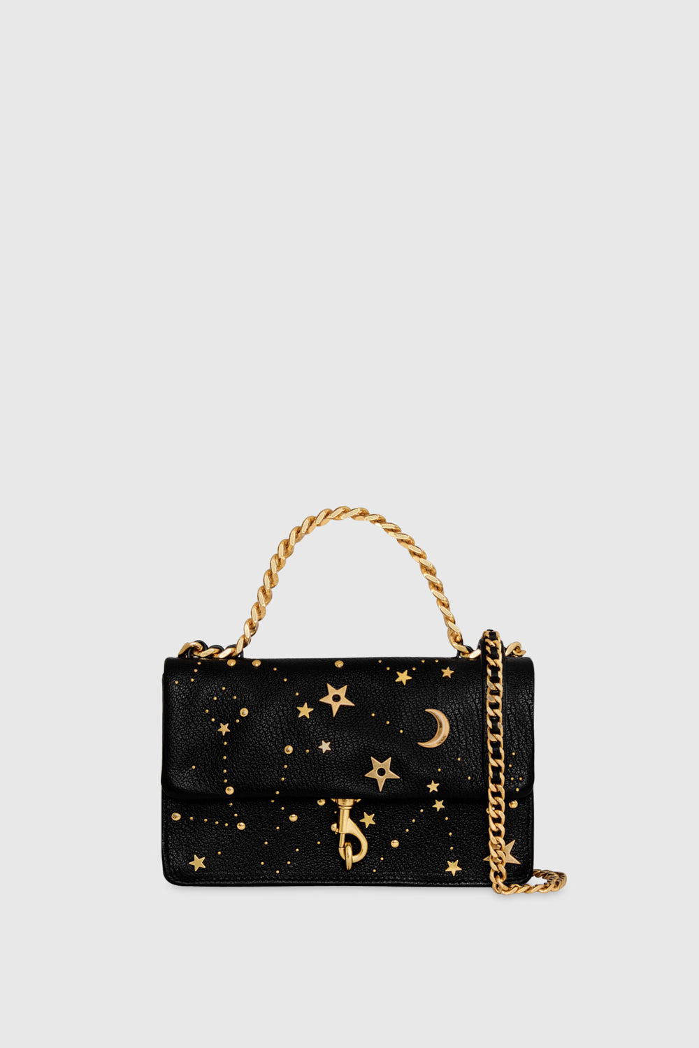 Rebecca Minkoff Edie Mini Crossbody On A Chain Bag In Black Celestial