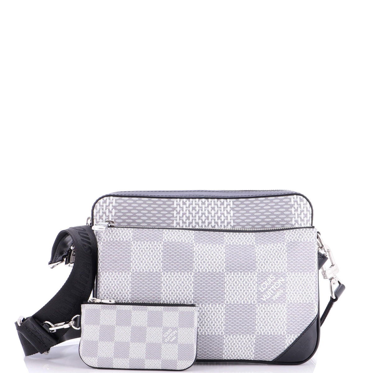 Louis Vuitton Trio Messenger Bag Limited Edition Damier Graphite 3D