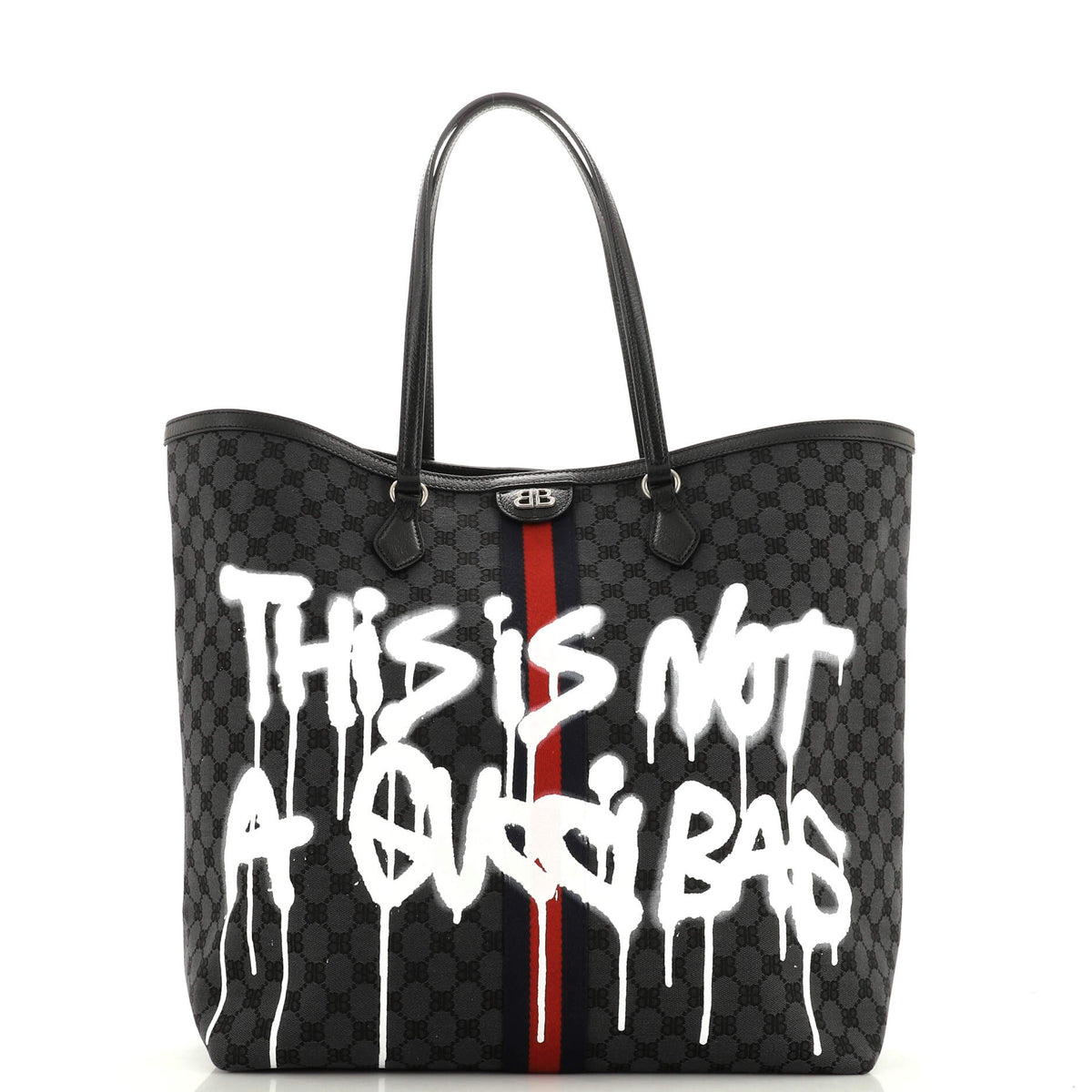 Balenciaga x Gucci The Hacker Project Tote Graffiti BB Canvas Large