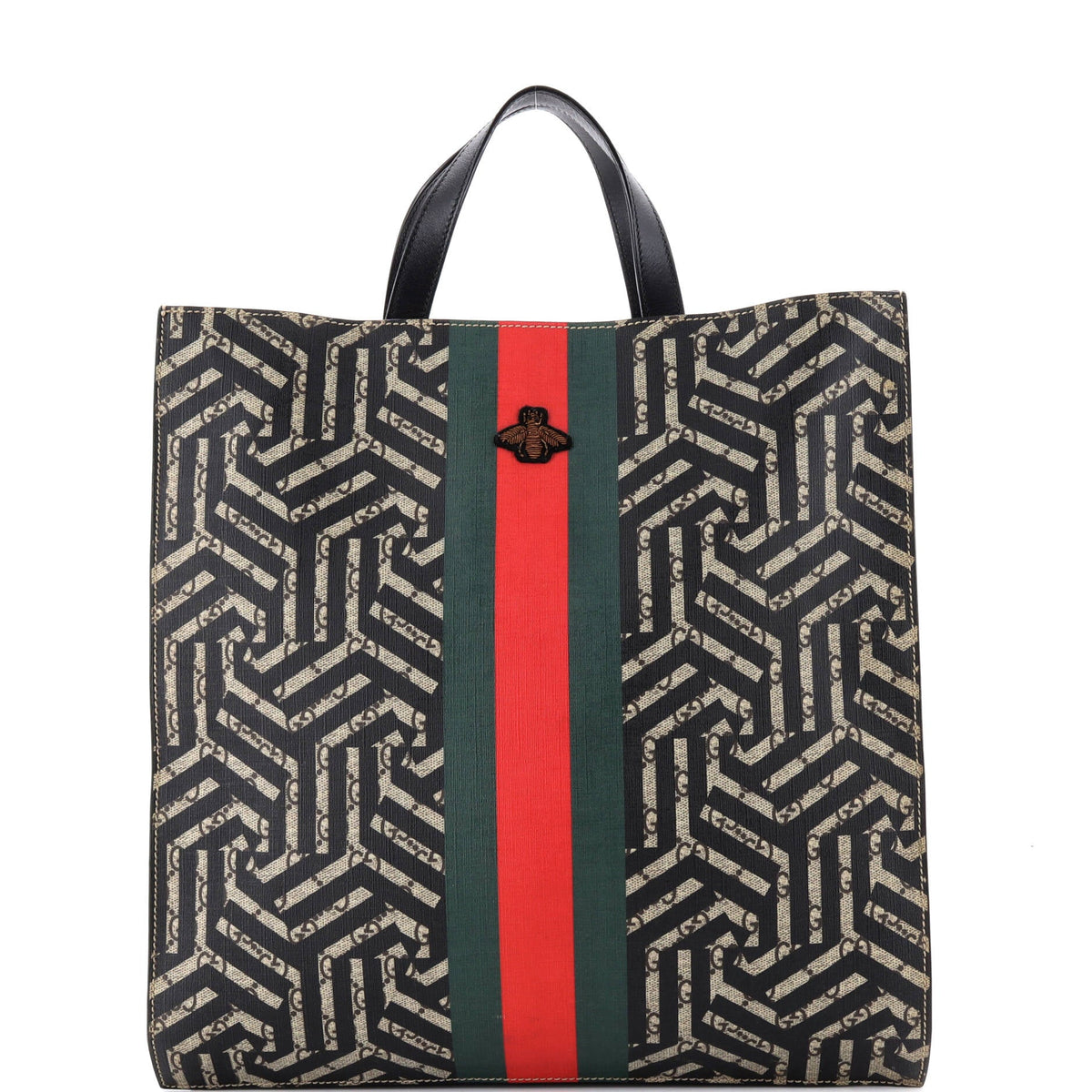 Gucci GUCCI Convertible Soft Open Tote Caleido GG Coated Canvas