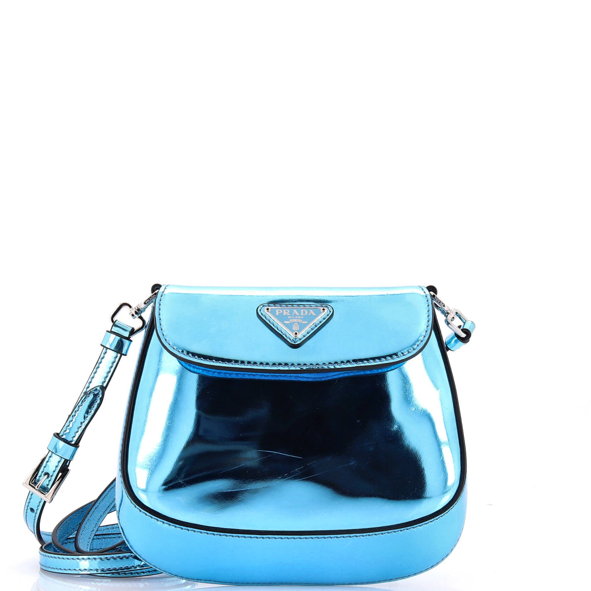 Prada PRADA Cleo Flap Shoulder Bag Spazzolato Leather Mini