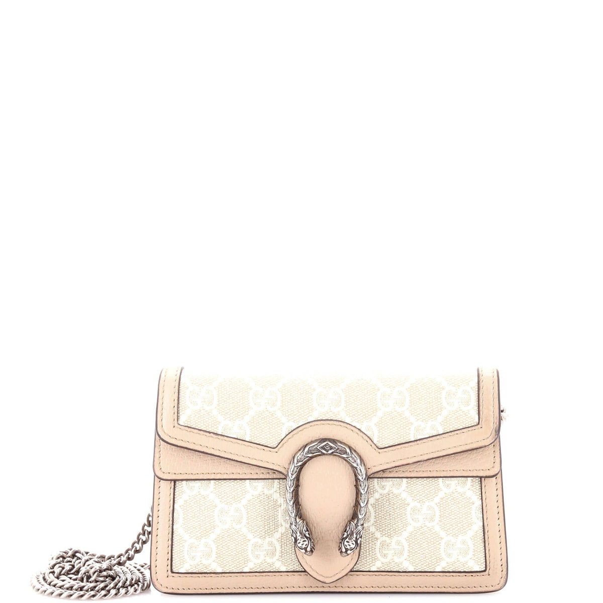Gucci GUCCI Dionysus Bag GG Coated Canvas with Leather Super Mini